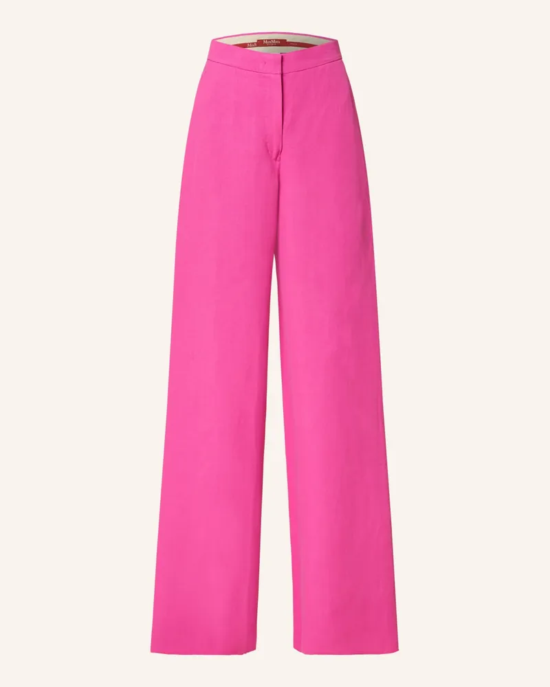 Max Mara Marlenehose GARY mit Leinen Pink