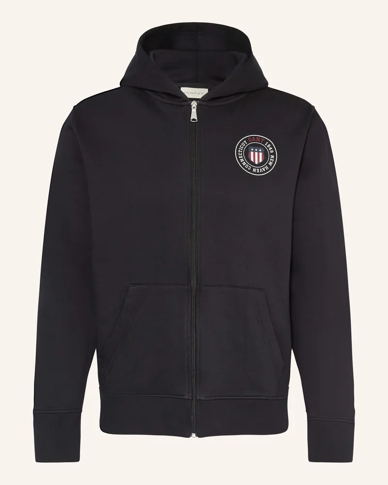 Gant Sweatjacke schwarz Schwarz