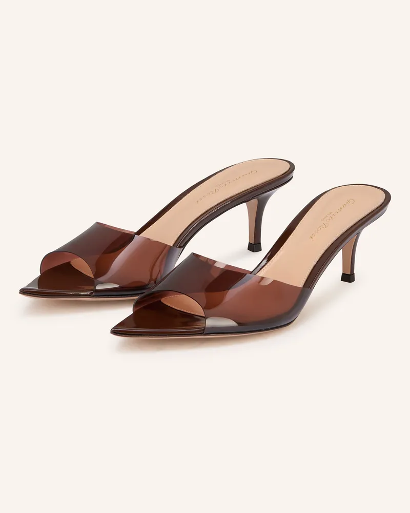 Gianvito Rossi Mules ELLE 55 Dunkelbraun