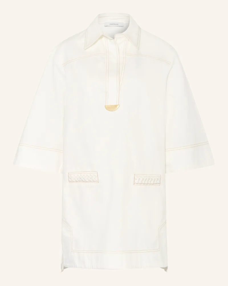 Zimmermann Jeanskleid Roselight Mit 3/4-Arm weiss Creme