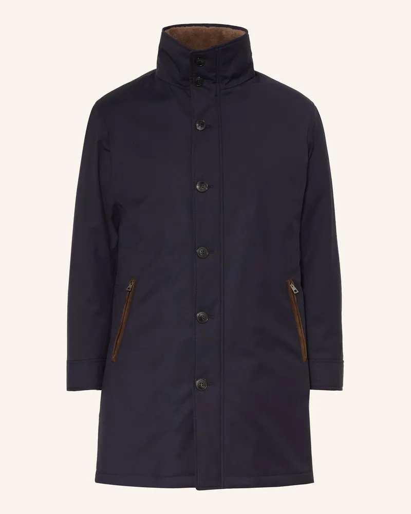 Manzoni 24 Wollmantel blau Dunkelblau