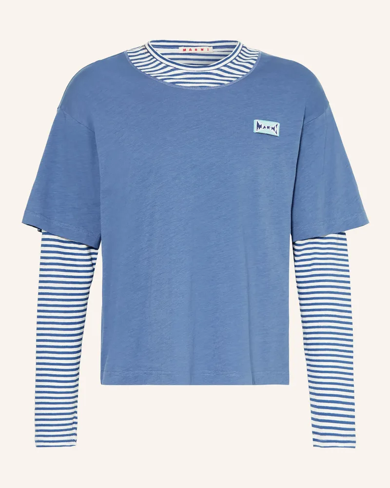 Marni Longsleeve blau Blau