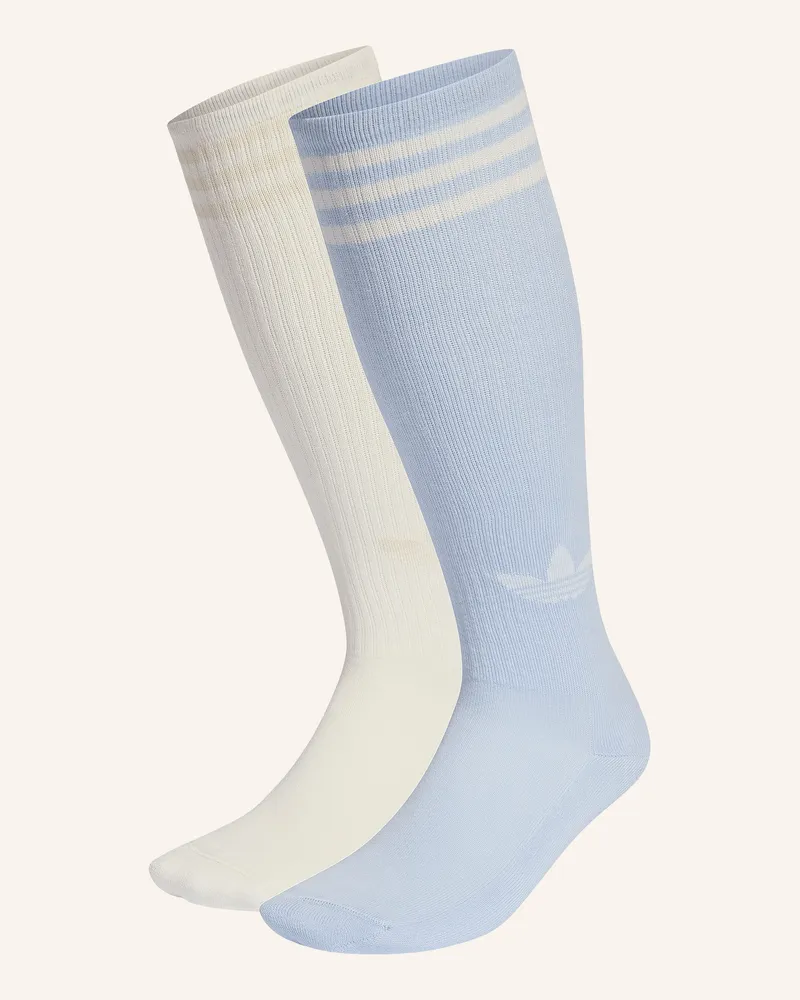 adidas 2er-Pack Kniestrümpfe 3-STREIFEN Hellblau