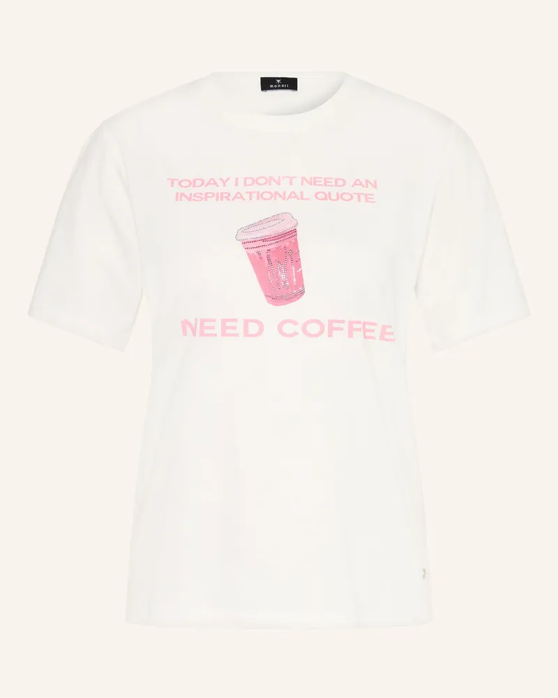 monari T-Shirt Mit Schmucksteinen weiss Creme