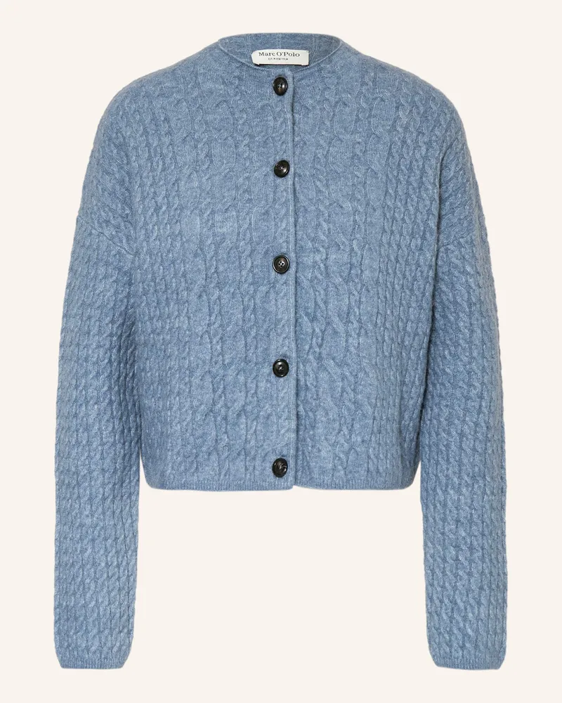 Marc O'Polo Strickjacke mit Alpaka Blaugrau