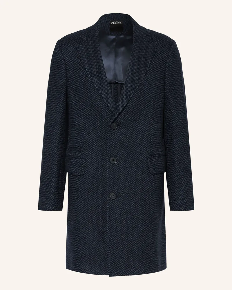 Ermenegildo Zegna Wollmantel blau Blau