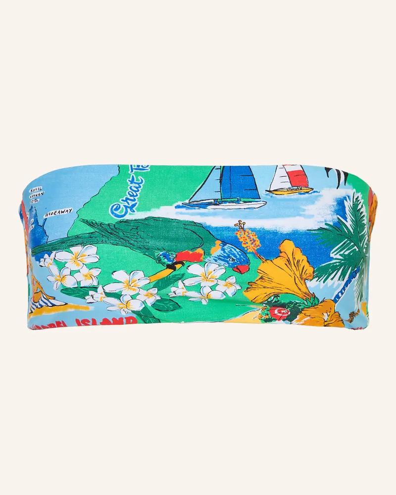 Seafolly Australia Bandeau-Bikini-Top VIVA VACATION Hellblau