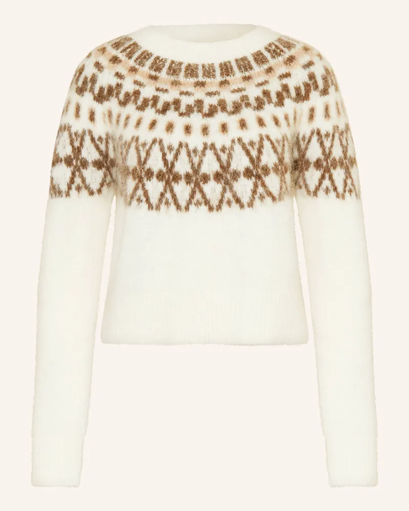 Mrs & HUGS Pullover Mit Alpaka weiss Ecru