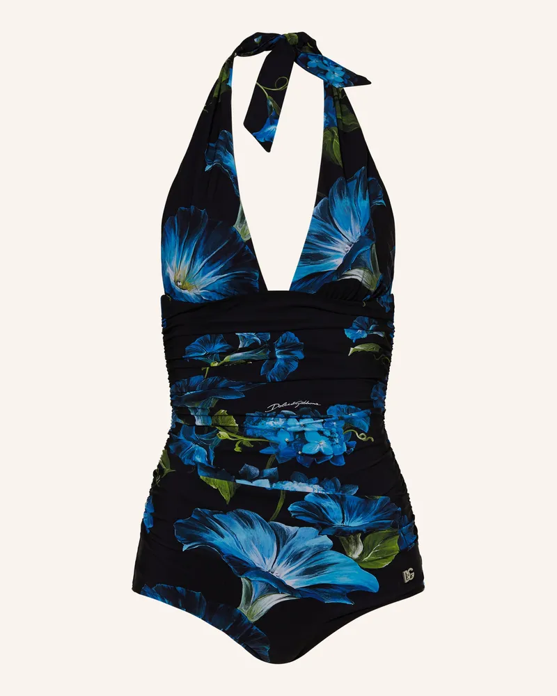 Dolce & Gabbana Neckholder-Badeanzug CAMPANULE Schwarz