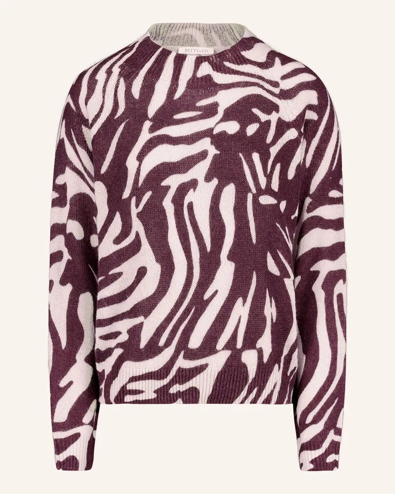 Betty Barclay Strickpullover Mit Animalprint rot Dunkelrot