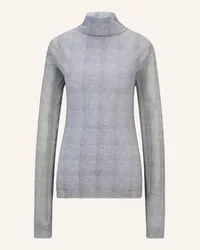 HUGO BOSS Casual Top EMATA_MESH_AOP Regular Fit Grau