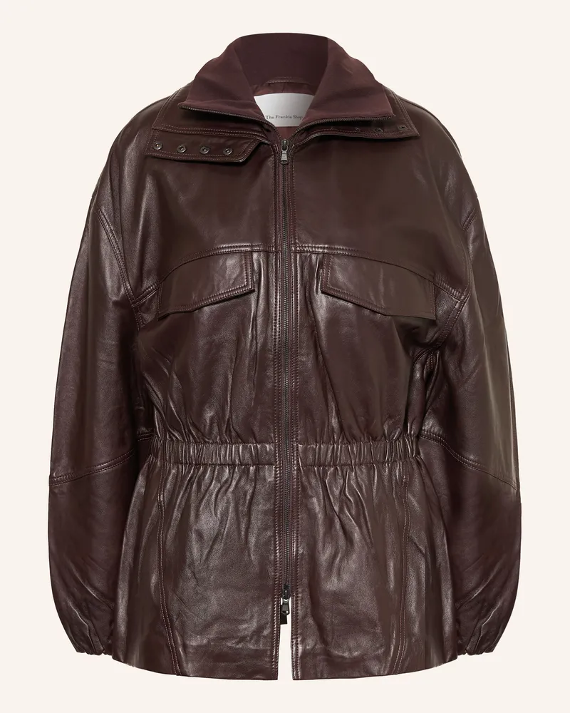 FRANKIE Shop Lederjacke Carnaby rot Dunkelbraun
