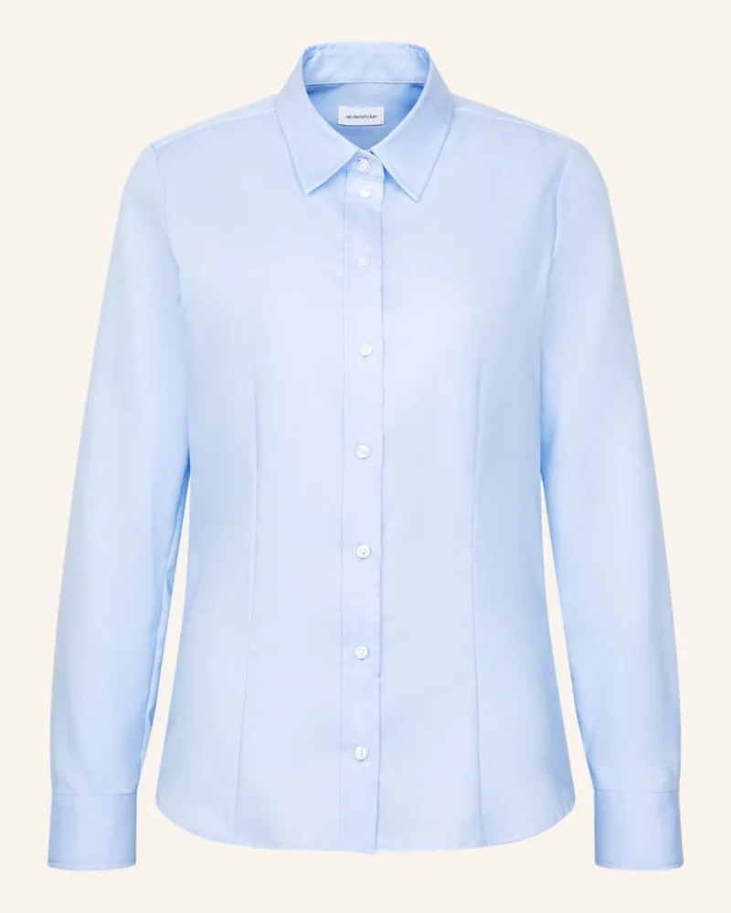 Seidensticker Klassische Bluse, Hemdbluse Blau
