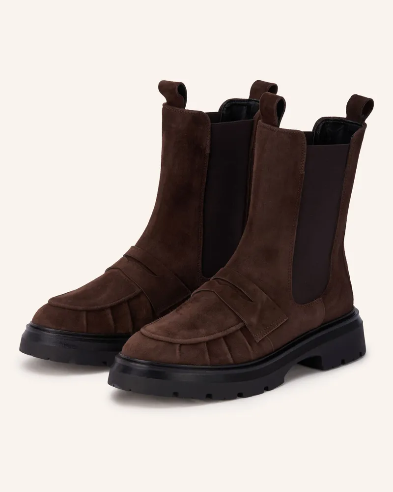 Darling Harbour Chelsea-Boots braun 