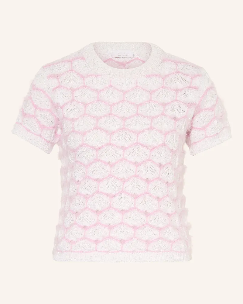 Rich&Royal Strickshirt Mit Pailletten rosa Creme