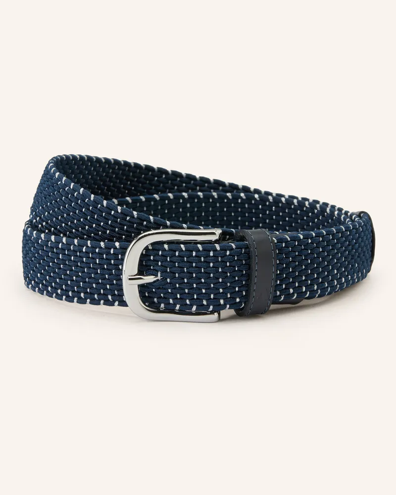 Alberto Flechtgürtel mit Glitzergarn Dunkelblau