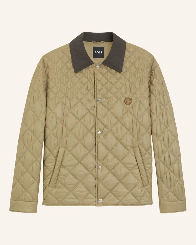 HUGO BOSS Casual Jacke C-Cosmix Relaxed Fit gruen Khaki