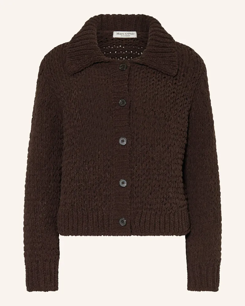 Marc O'Polo Strickjacke Dunkelbraun