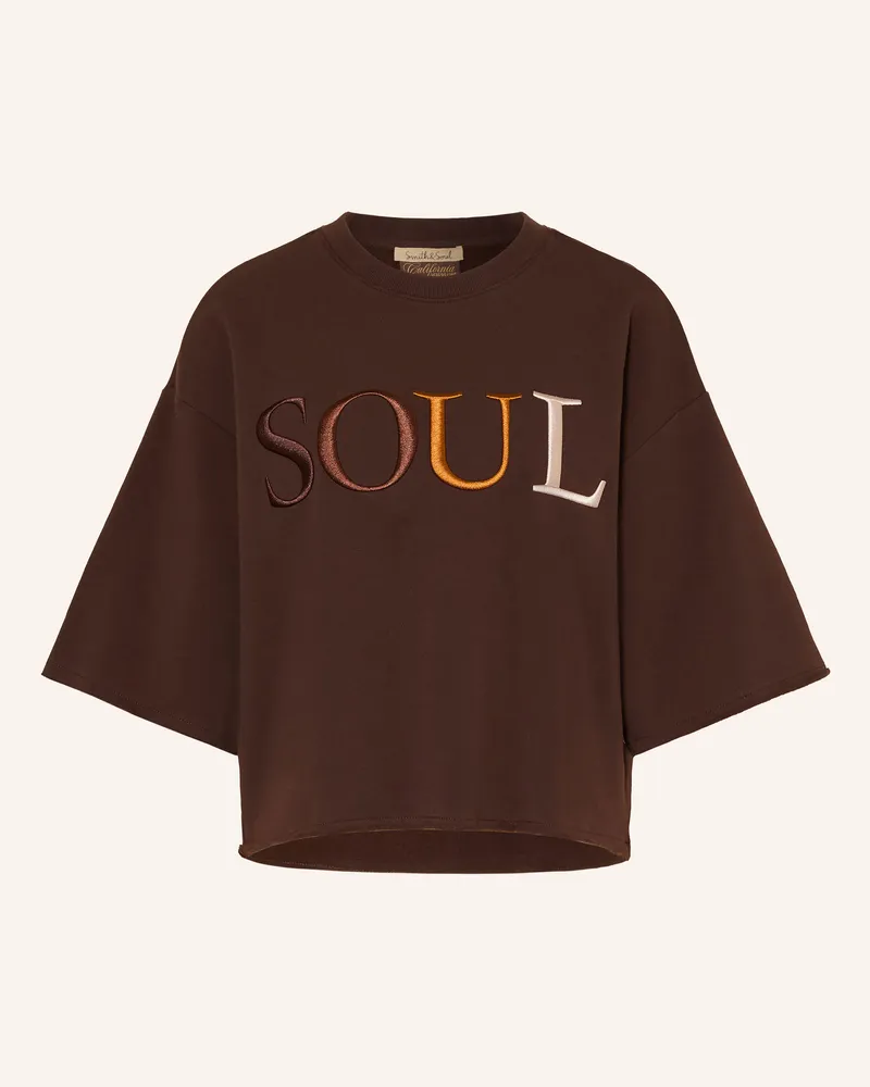 Smith & Soul Sweatshirt Mit 3/4-Arm braun Dunkelbraun