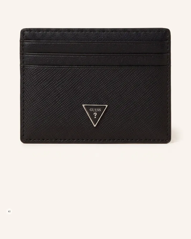 Guess Karten- Und Ausweisetui Milano schwarz Schwarz