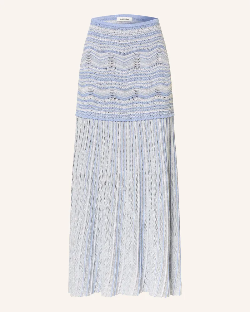 Sandro Strickrock Mit Glitzergarn blau Hellblau