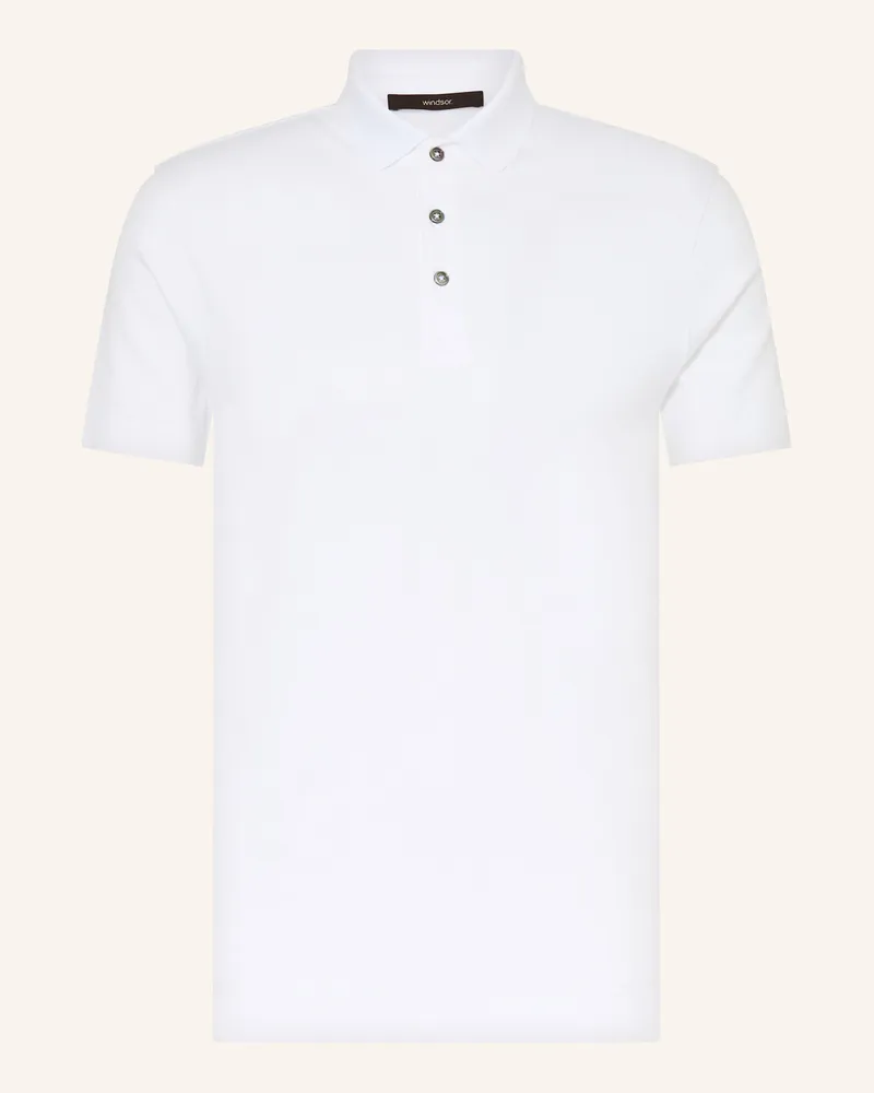 windsor. Jersey-Poloshirt Weiss