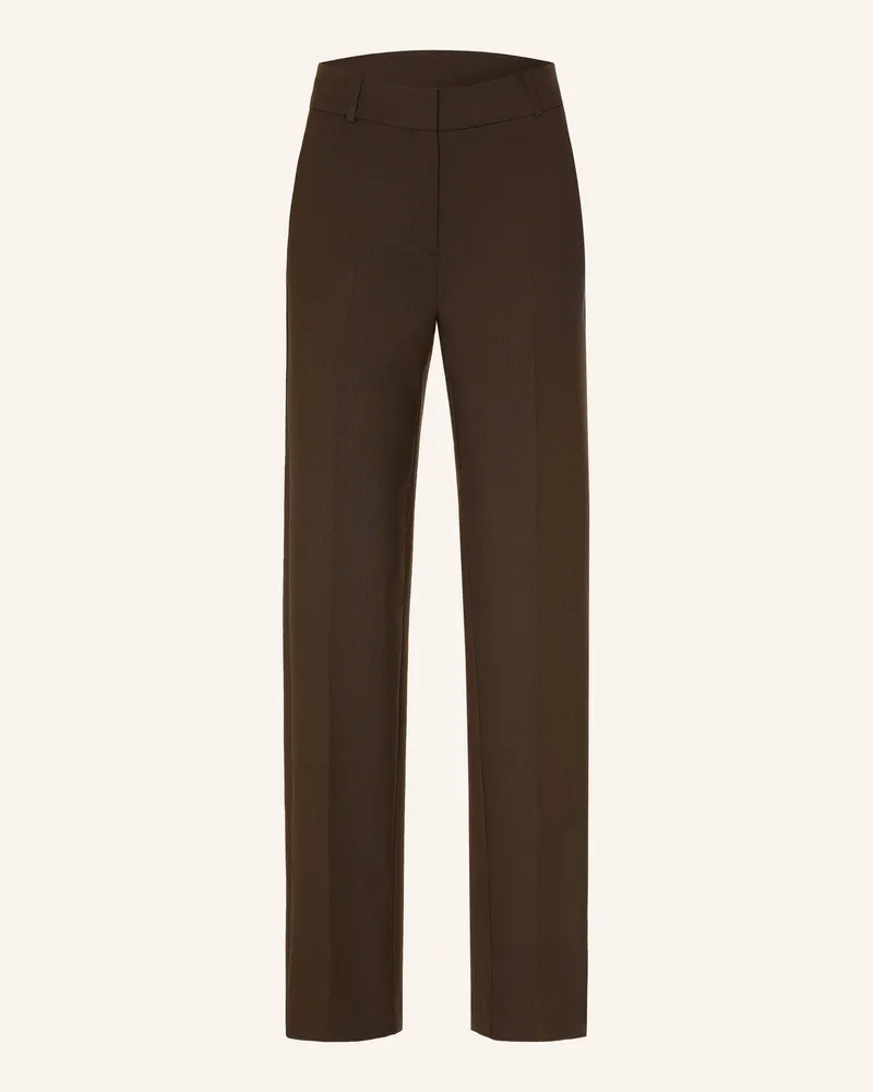 Selected Marlenehose Aus Jersey braun Dunkelbraun