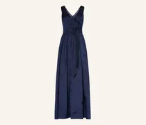 Abendkleid Aus Jacquard blau