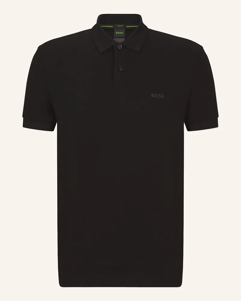 HUGO BOSS Piqué-Poloshirt PIO Regular Fit Schwarz