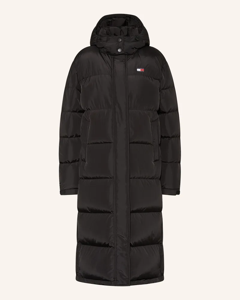 Tommy Hilfiger Daunenmantel mit abnehmbarer Kapuze Schwarz