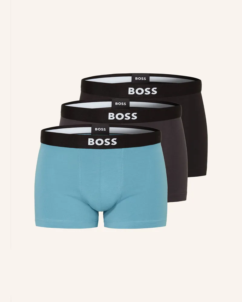HUGO BOSS 3er-Pack Boxershorts ONE Hellblau