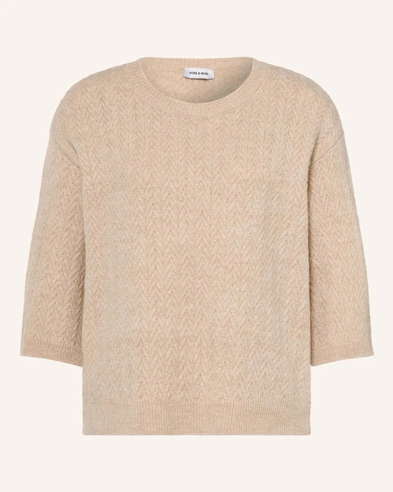 More & More Strickshirt Mit 3/4-Arm beige Beige
