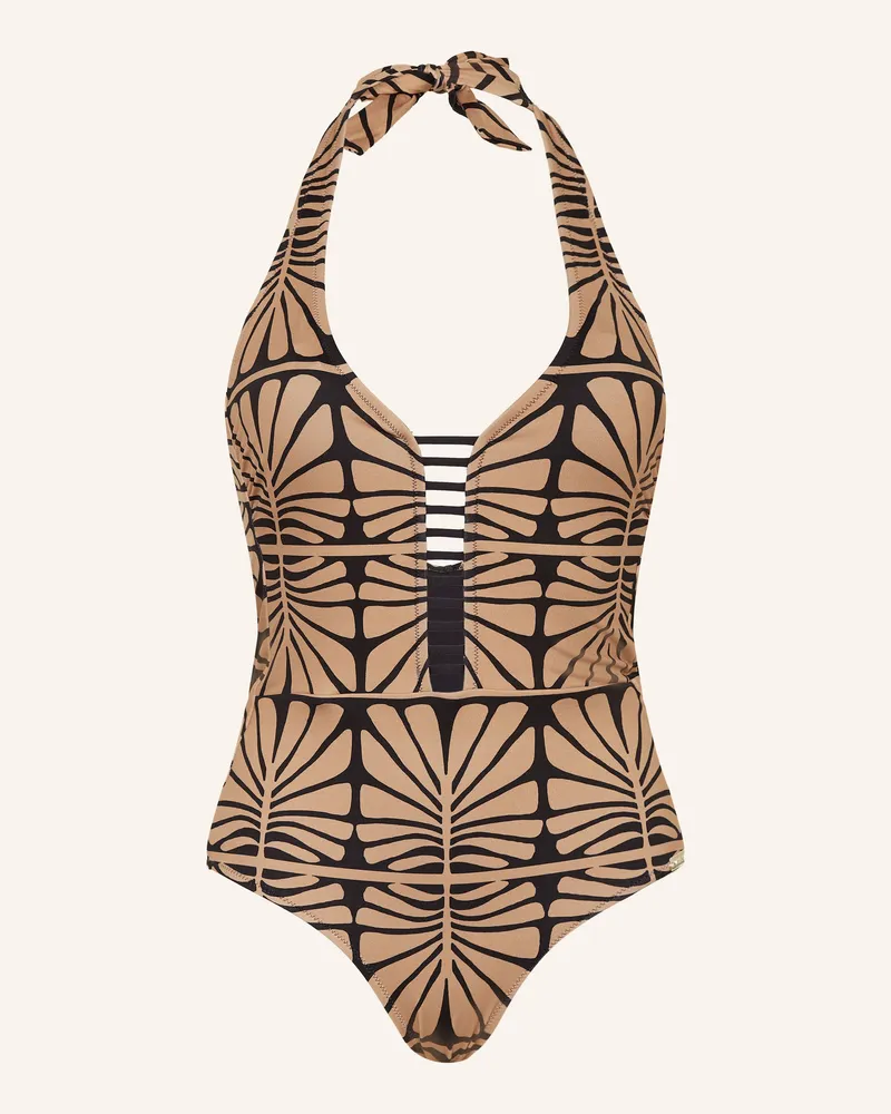 watercult Neckholder-Badeanzug ARTISAN VIBE Hellbraun