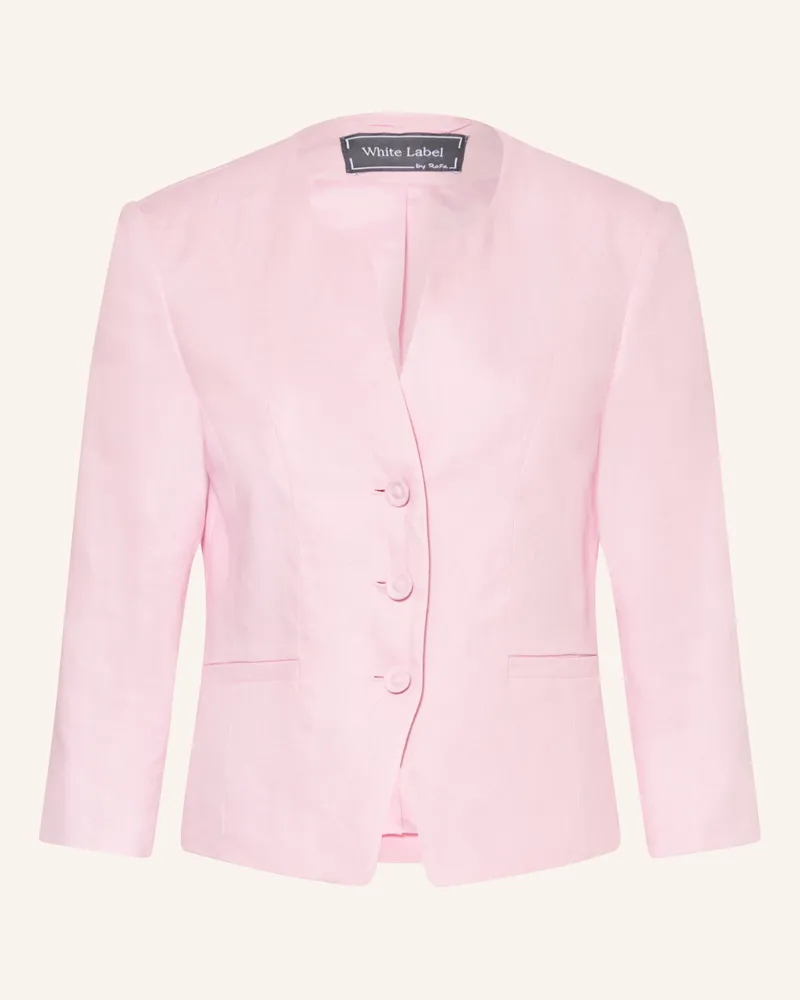 White Label Leinenblazer mit 3/4-Arm Rosa
