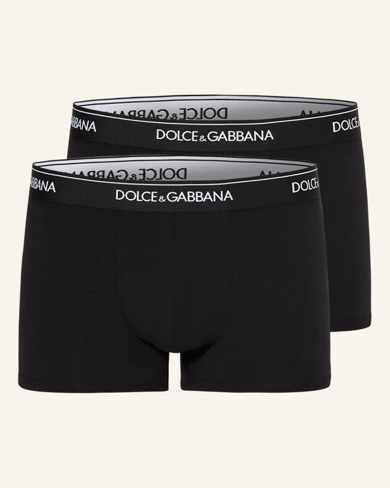 Dolce & Gabbana 2er-Pack Boxershorts schwarz Schwarz