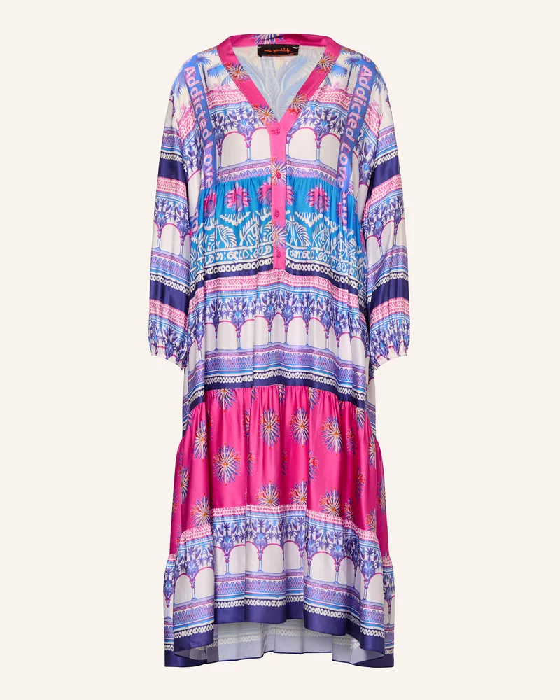 Miss Goodlife Satinkleid Blau