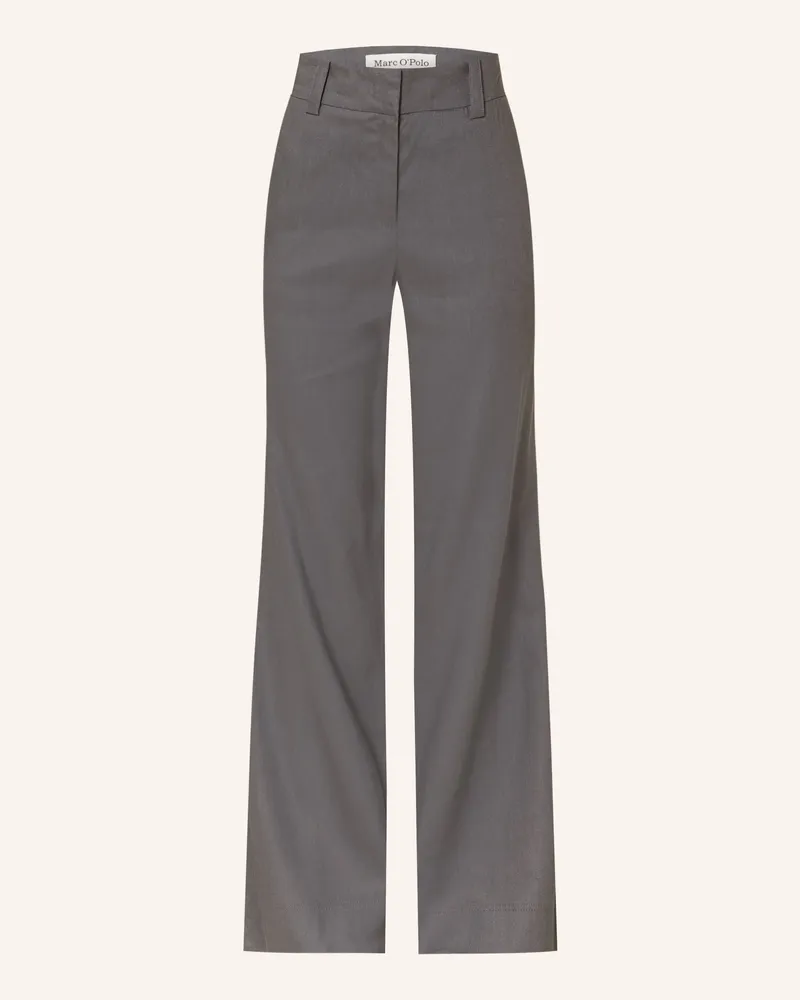 Marc O'Polo Hose Mit Leinen grau Dunkelgrau
