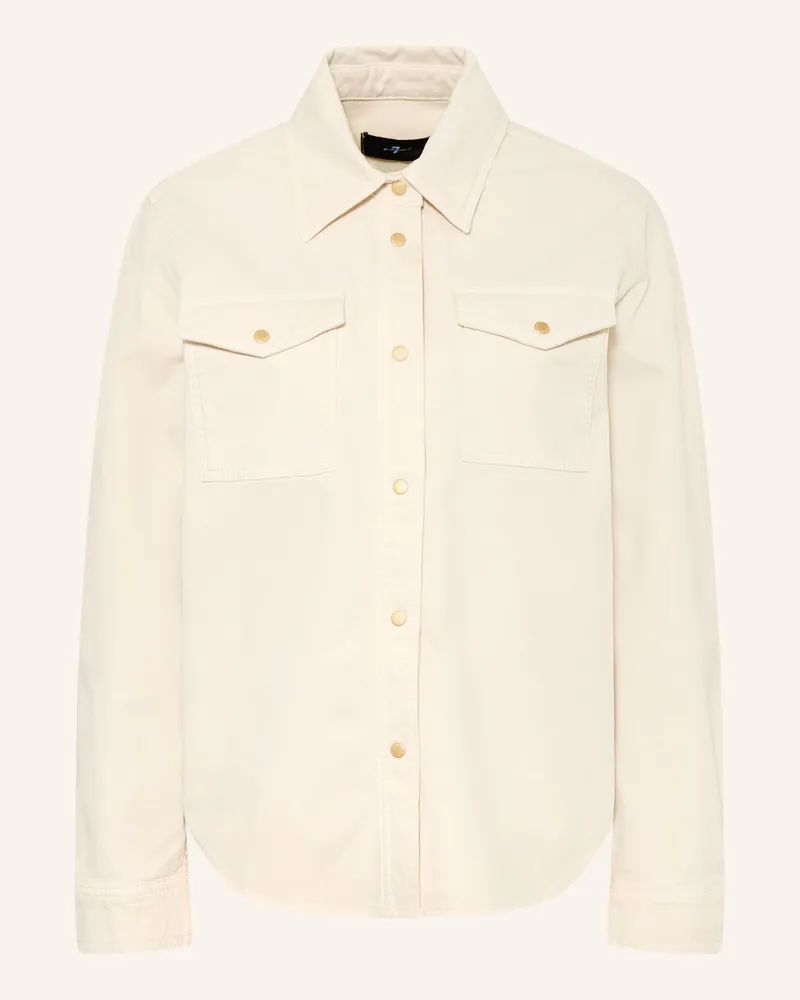 7 for all mankind Hemdbluse weiss Ecru