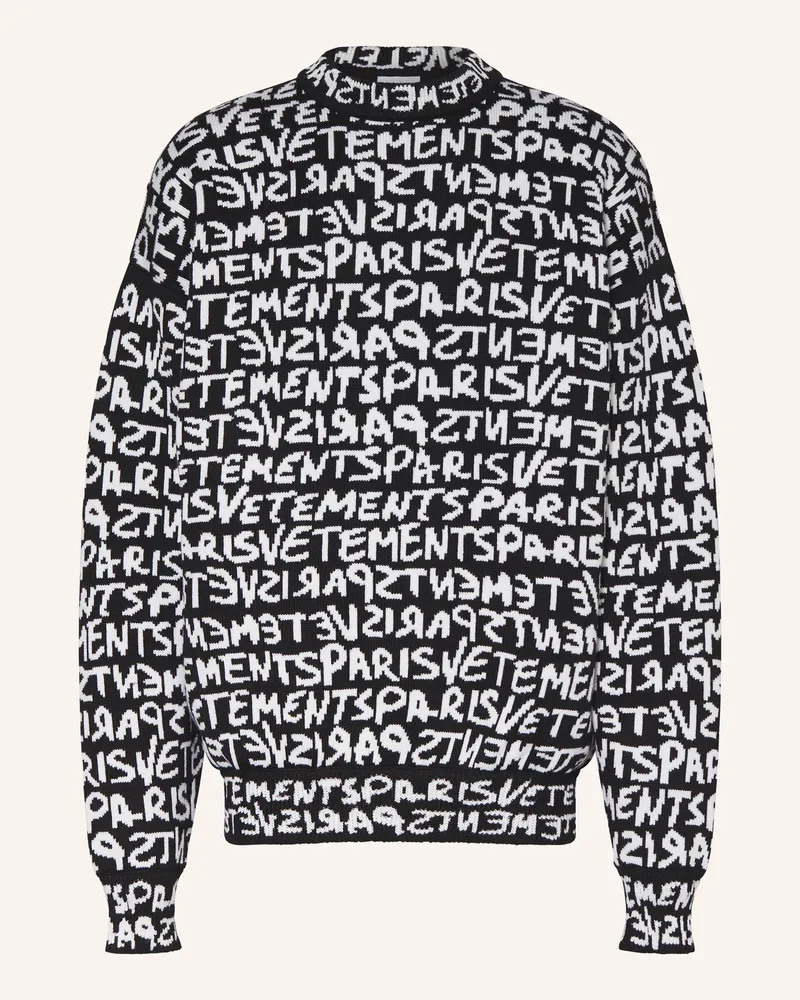 VETEMENTS Oversized-Pullover Schwarz