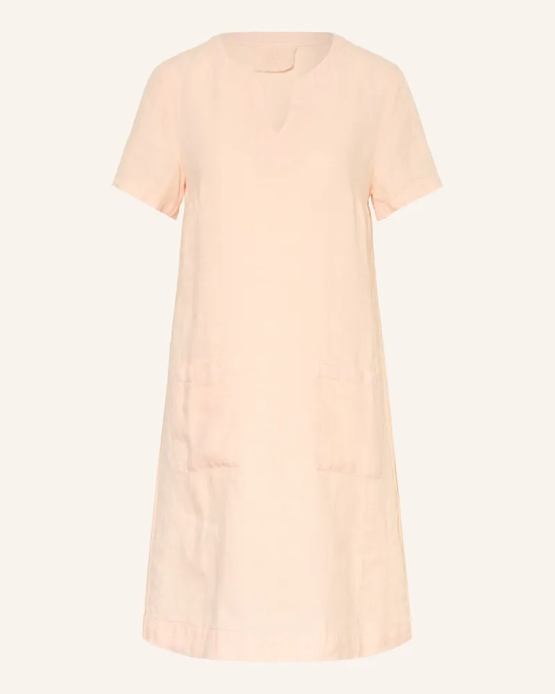 Oui  Leinenkleid orange Lachs
