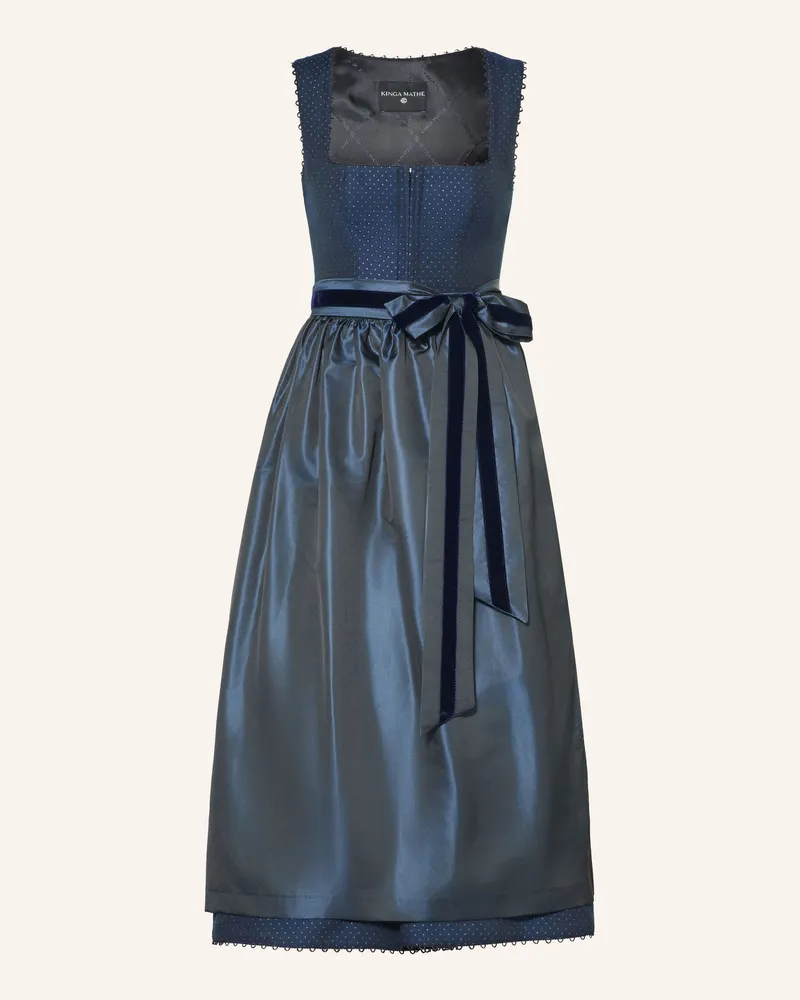 KINGA MATHE Jacquard-Dirndl Tiara blau Dunkelblau