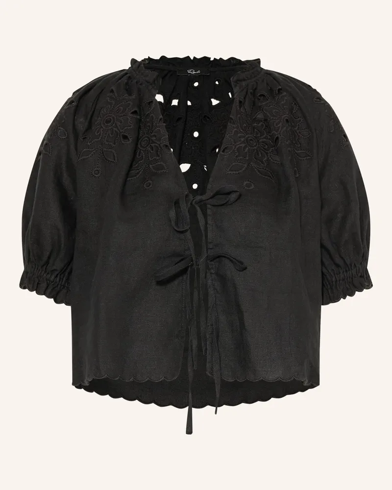 RAILS Blusenshirt Lizbeth Mit Lochspitze schwarz Schwarz