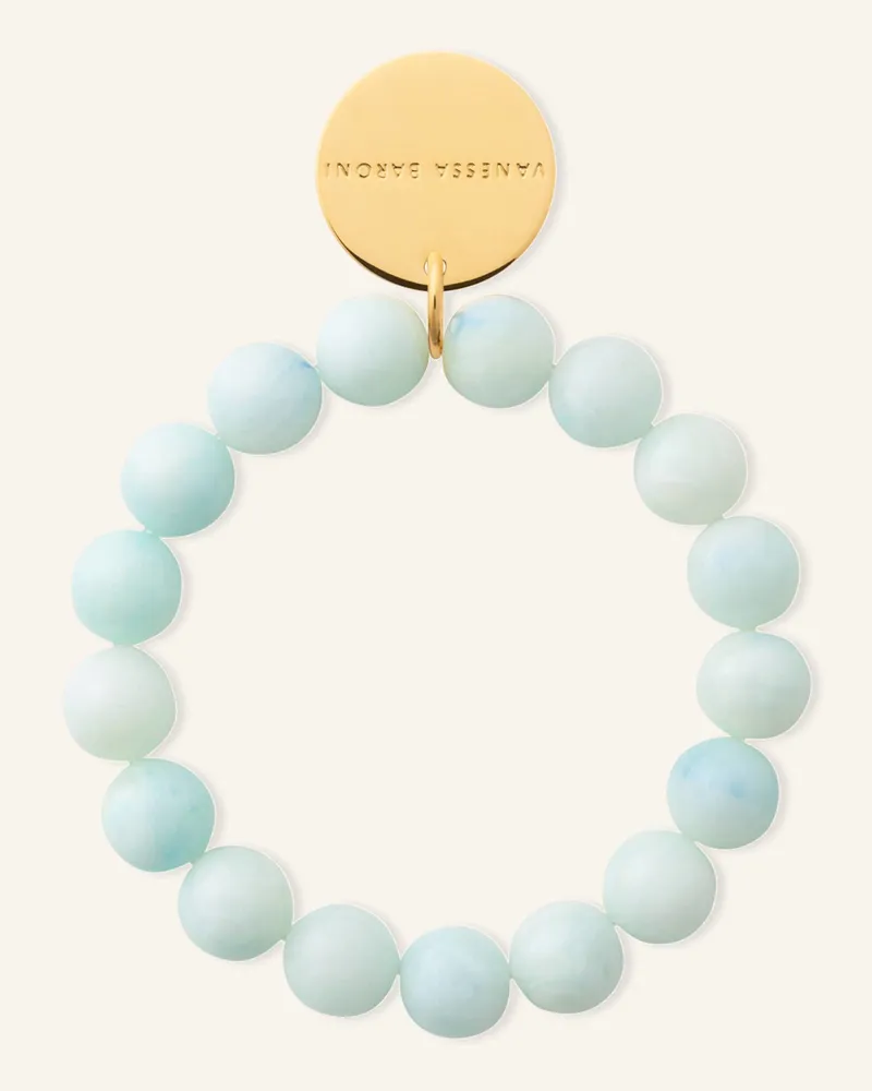 Vanessa Baroni Armbänder MINI BEADS FLEX BRACELET CLOUD MARBLE by GLAMBOU Gold