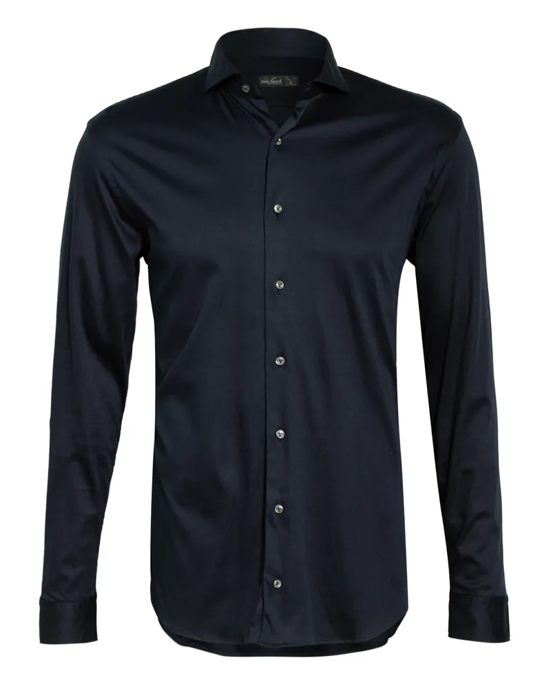van Laack Jerseyhemd Per Tailor Fit blau Dunkelblau