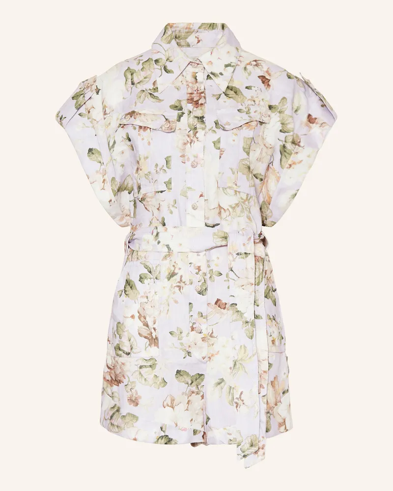 Zimmermann Leinen-Jumpsuit ACACIA Helllila