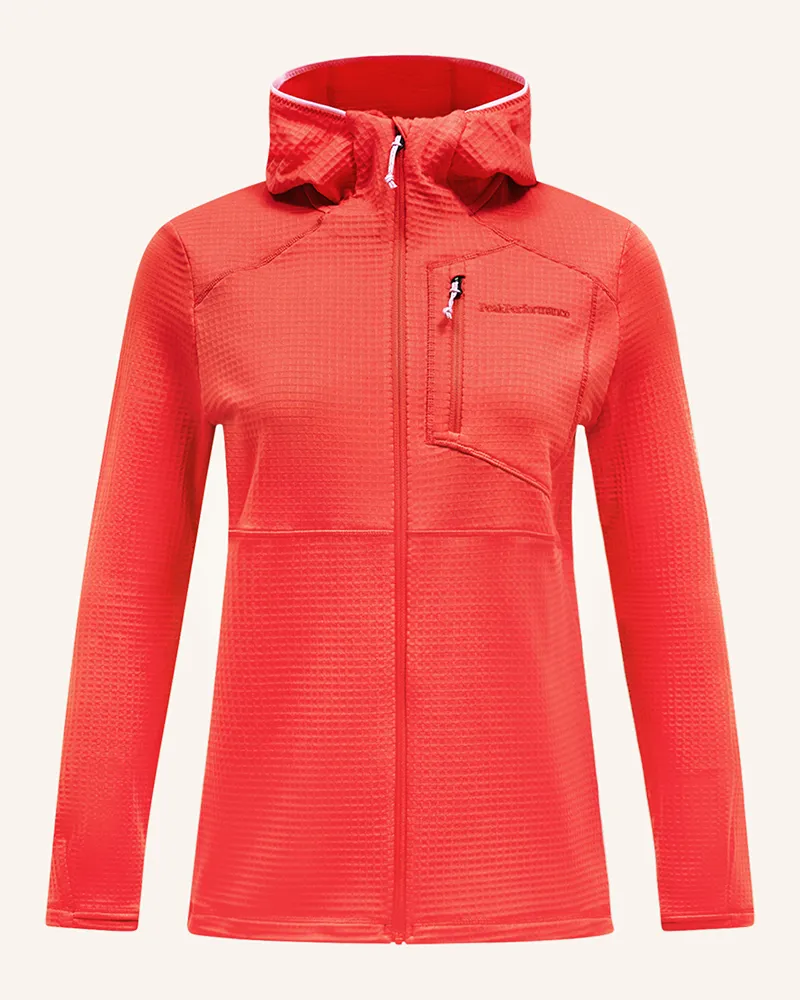 Peak Performance Fleecejacke POLARTEC TRAIL Neonrot