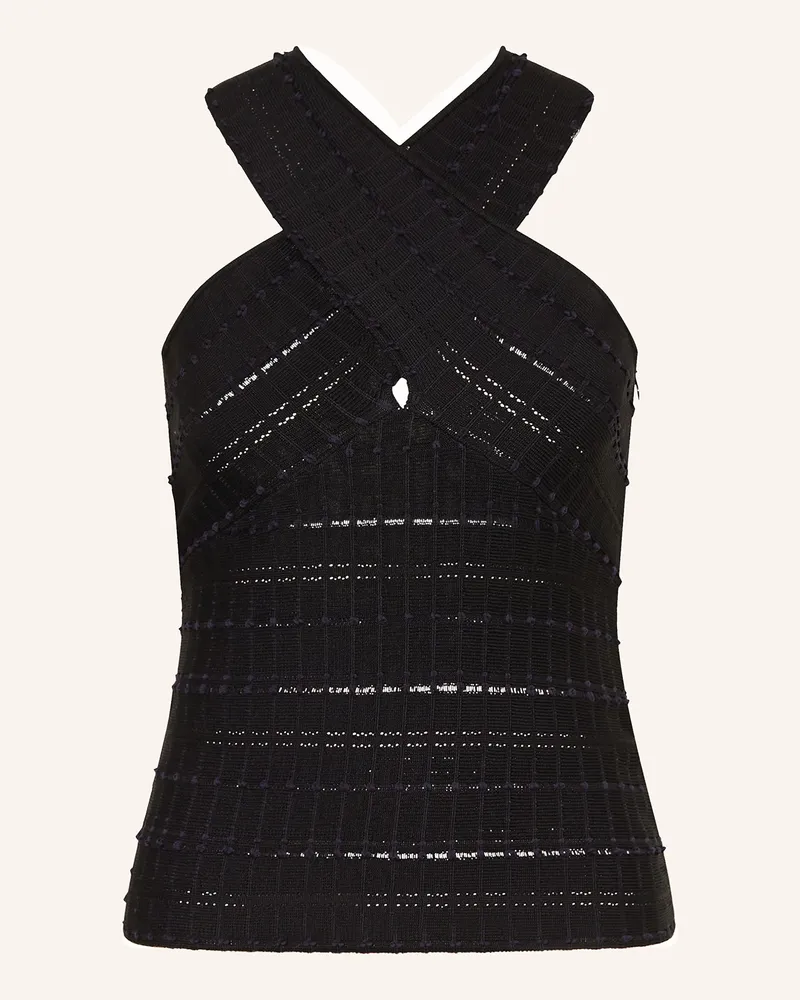 Reiss Stricktop schwarz Schwarz