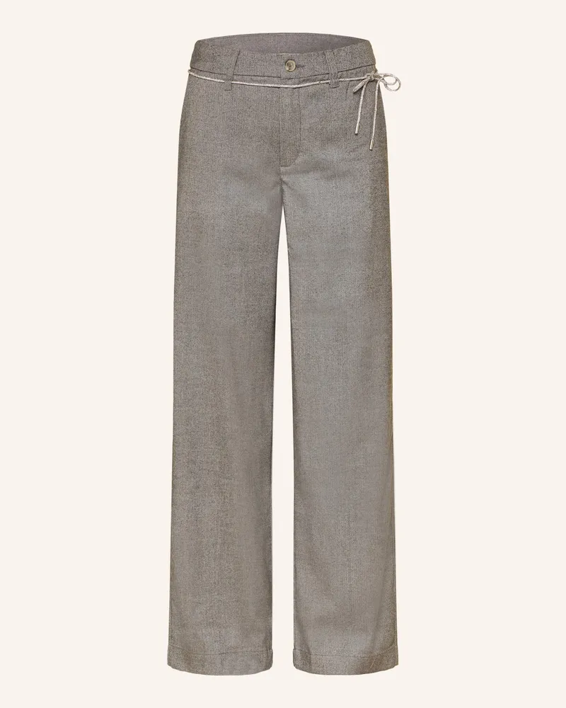 Cartoon Marlenehose Mit Schmucksteinen grau Grau