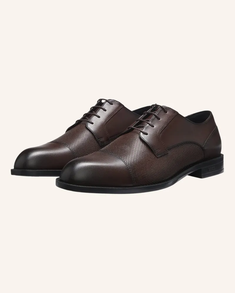 HUGO BOSS Business-Schnürschuh Tayil_Derb_Tcbupf braun Dunkelbraun