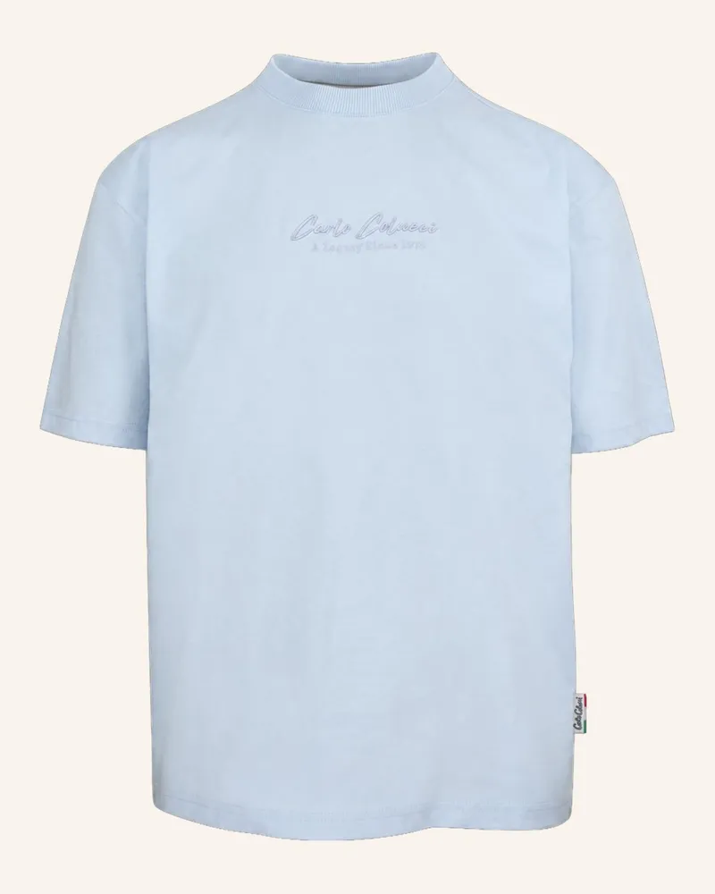 Carlo Colucci Oversized Signature T-Shirt - Legacy Flatz blau Hellblau